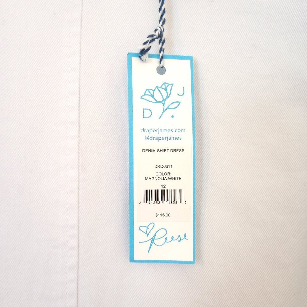 Draper James White Denim Shift Dress - Picture 4 of 12